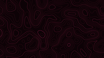 Dark Magenta Topographic Contour Lines Pattern topographic map