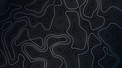 Dark Topographic Contour Lines Abstract Background