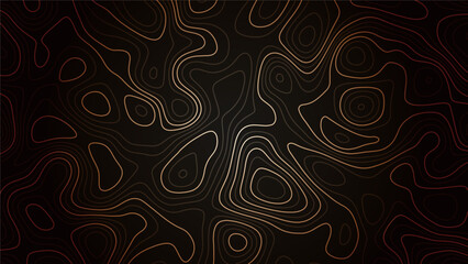 Topographic Contour Lines on Dark Background topographic map
