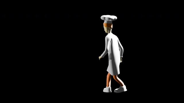 3d render chef dancing house. Northern Soul Dance. prores 4444