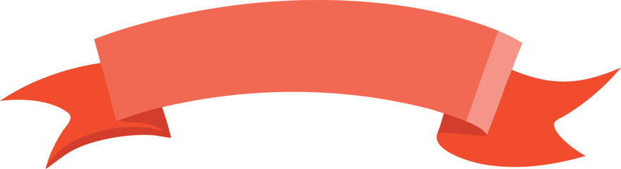 Vector image of a red ribbon banner