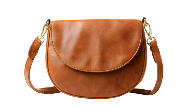 brown leather bag
