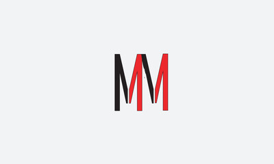 MM, M, MM  Abstract Letters Logo Monogram	