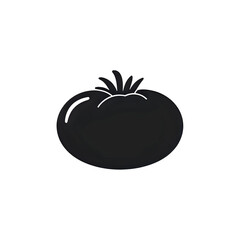 Silhouette of a Tomato: Simple Vegetable Illustration