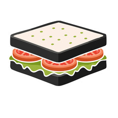Delicious Sandwich: A Simple Illustration of a Classic Meal