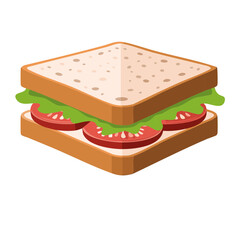 Delicious Sandwich: A Simple Illustration of Fresh Food