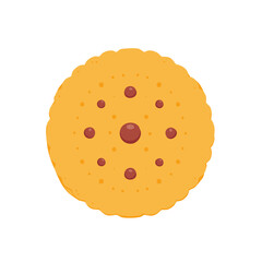 Round Cracker with Chocolate Chips: Perfect for Baking Websites and Recipes