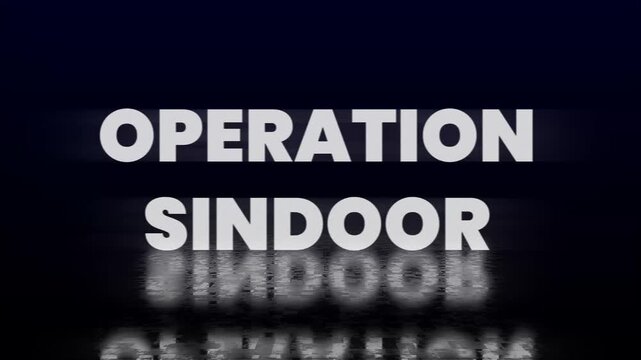 Glitch Text Animation Operation Sinddor &ndash; Distorted animated text symbolizing secret military program, covert mission, nuclear power, and global conflict tension. This footage represents warfare strat