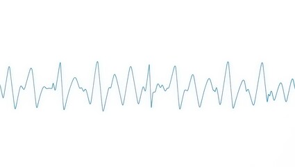 Oscillating blue line graph on a white background showing wave patterns and fluctuations in the data set
