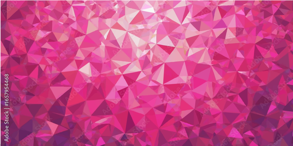 Poster abstract pink geometric background with triangles and mosaic pattern
