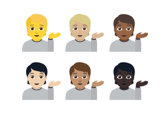 Person Tipping Hand flipping hair what ever I told you so person emoji symbol sign icon vector illustration isolated flat sassy sassiness sarcasm