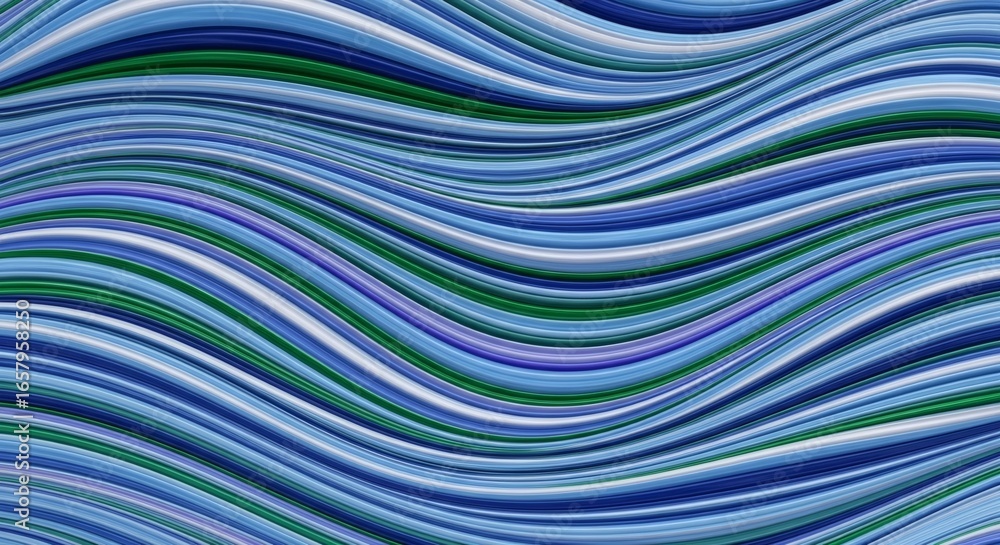 Canvas Prints abstract pattern of wavy multicolored stripes