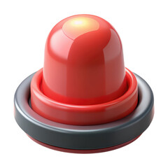 Fototapeta premium A red emergency siren for urgent alerts isolated on transparent background