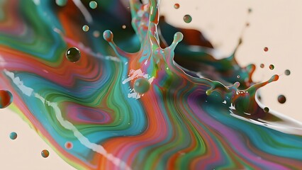 splash of colorful water suitable for abstract background