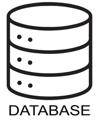 Simple icon of a stacked database cylinder