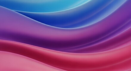 Smooth flowing waves of blue purple and pink