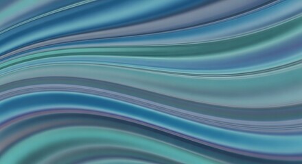 Smooth flowing waves of blue and green hues