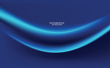 Futuristic Blue Wave Background: Abstract Design Texture vector