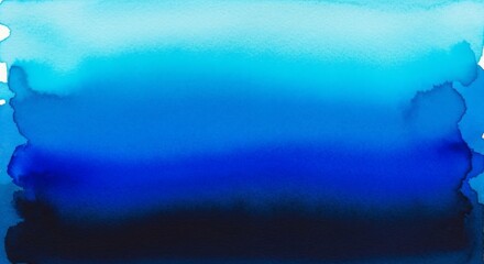 Watercolor gradient from light blue to dark blue with textured edges