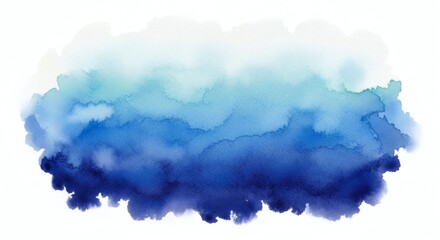 Watercolor wash with gradient shades of blue and teal
