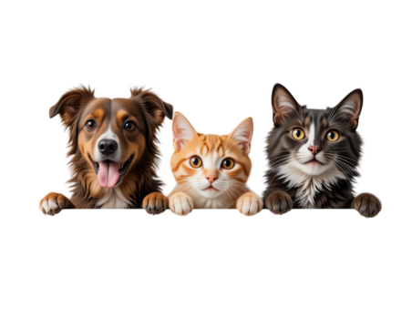 Beautiful collection of playful dog and adorable cat pets showcasing furry animals in natural poses with vibrant colors capturing their cute expressions and charming personalities