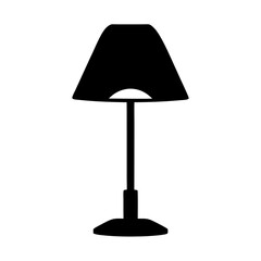 Silhouette of a Stylish Table Lamp with a Trapezoidal Lampshade Design