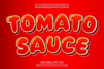 TEXT EFFECT TOMATO SAUCE