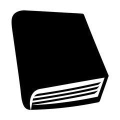 Black book flat design, symbol of education and knowledge acquisition icon