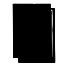 Stylized Black Two Document Silhouette Symbolizing Pages and Information Presentation