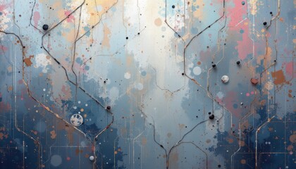 abstract digital art background with clear subject and ample copy space at top for photo use.