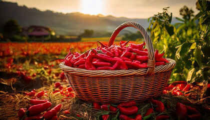 red chilies finished harvesting in the garden