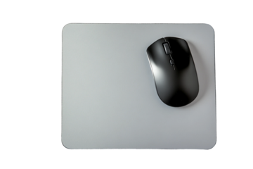 Minimalist mouse pad isolated on transparent background