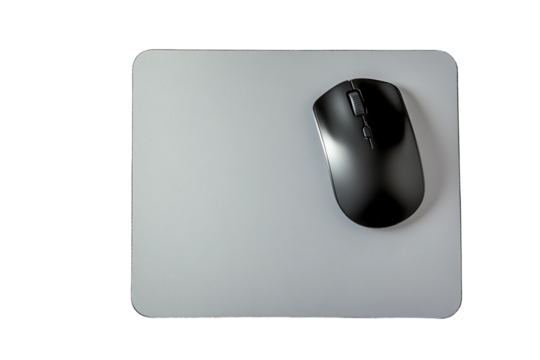 Minimalist mouse pad isolated on transparent background