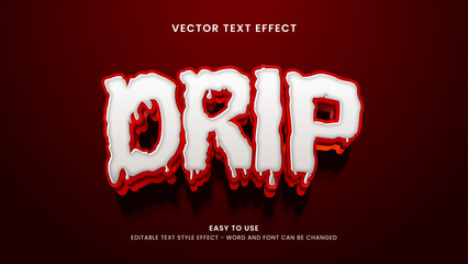 editable text effect drip 3d style premium vector 