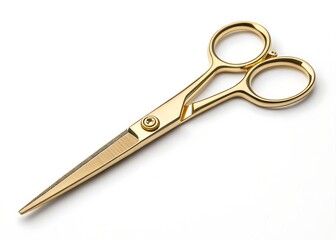 Metal manicure scissors with sharp blades isolated on a white background