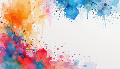 unleash your inner artist and find creative inspiration through mixed watercolor technique finest, subject at the bottom with copy space at the top for optimal photo use.