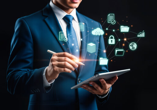 Digitalisierung von Gesch&auml;ftsdaten mit innovativer Cloud-Technologie und Datensicherheit im modernen Unternehmen