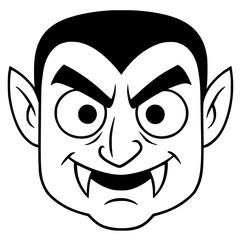 Obraz premium This Halloween spooky face clipart set includes bold black & white illustrations perfect for coloring pages, worksheets, crafts, and classroom activities. Ideal for grades K–3.