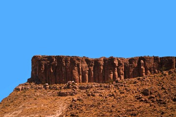 Red Rock Canyon Stage Park Blue Sky Background Landscape Views On The Way To Grand Canyon National...
