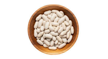 Isolated White Beans in a Bowl
