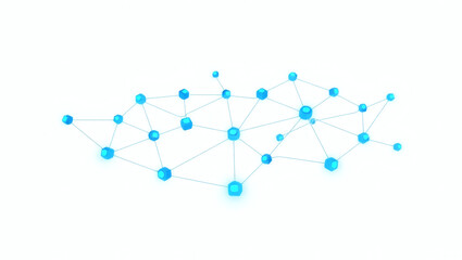 Abstract Blockchain Interconnected Blocks Isolated White