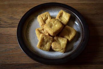 fried tofu on a plate