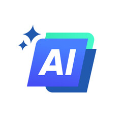 AI artificial intelligence Sign logotype, Generate AI icon vector design