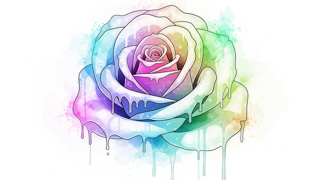 油絵 絵画 レインボーローズ【Ａ3】 油絵 絵画 レインボーローズ【A3】 【公式通販】