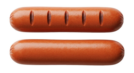 Isolated Pair of Grilled Sausages
