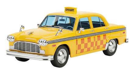 Isolated Cartoon Taxi
