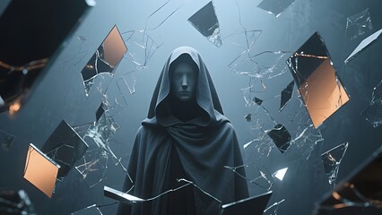 depression psychology abstract art, suppressing sadness