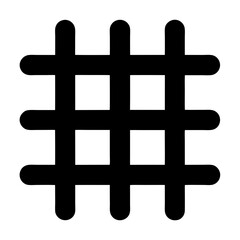 Obraz premium Abstract minimalistic jail bars graphic with rounded edges and black bars