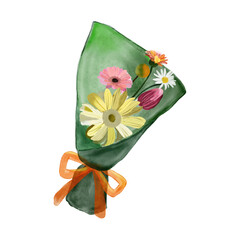pretty bouquet illustration vector design