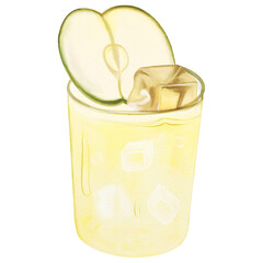Apple Aid Beverage Dessert Vector Illustration Design